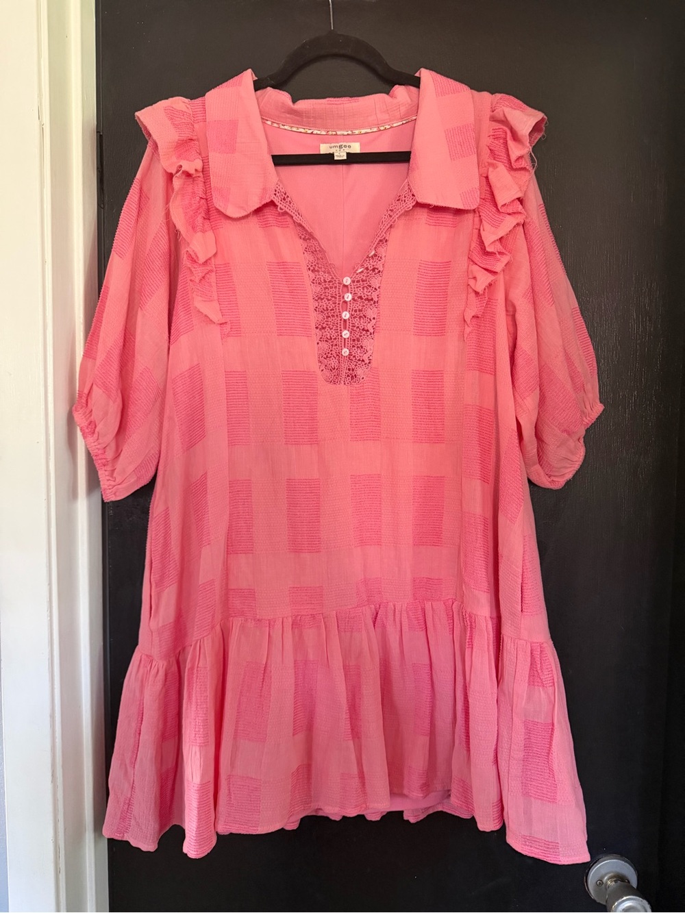 Umgee Pink Ruffle Dress